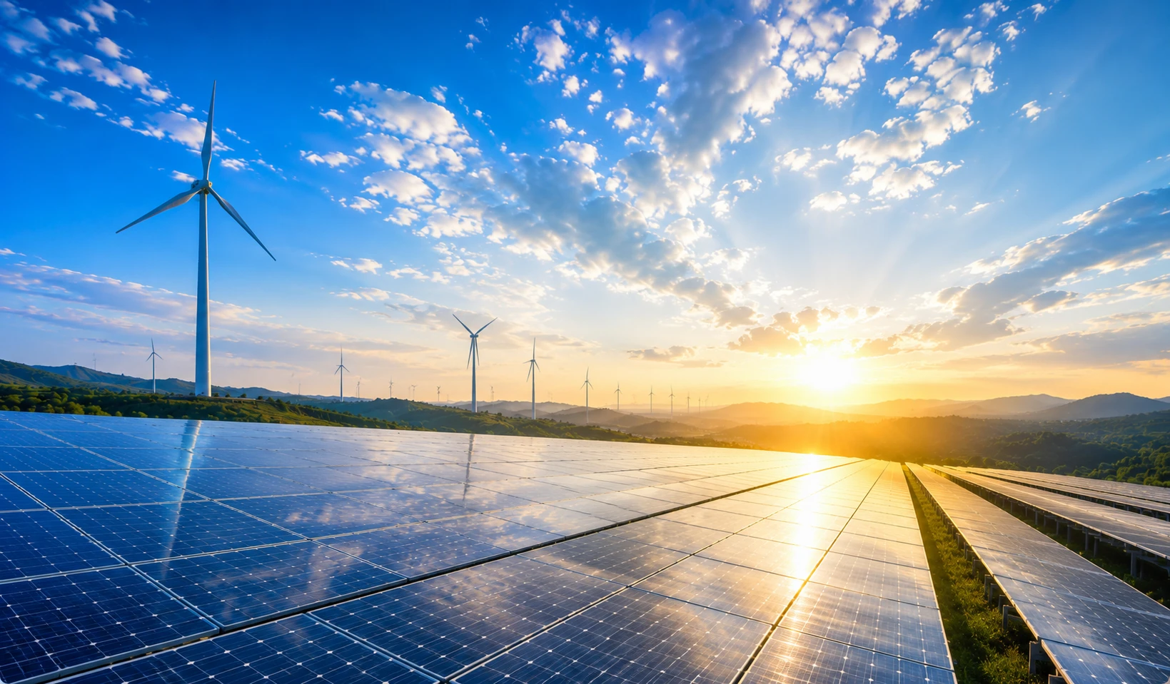 Solar farm background